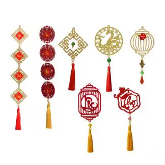 Combo 7 MIX B - Dây treo ngày tết, phụ kiện tết, đồ treo cây mai cây đào, quà tết doanh nghiệp