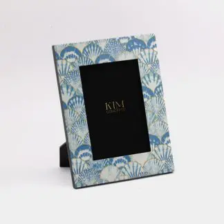 BLUE SHELL | Khung ảnh để bàn 15x21 cm bản 5 cm | Khung hình sơn mài
