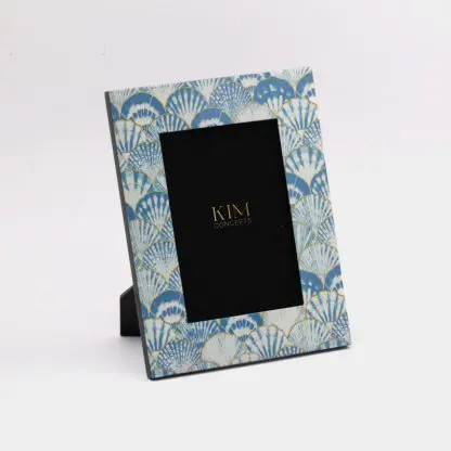 BLUE SHELL | Khung ảnh để bàn 15x21 cm bản 5 cm | Khung hình sơn mài