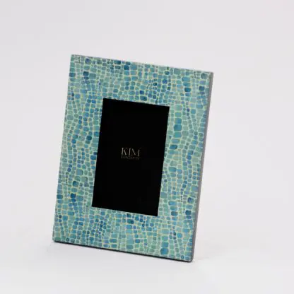 Mosaic Blue | Khung hình sơn mài 10x15 cm để bàn | Khung ảnh đẹp bản 5 cm - Hình ảnh 4