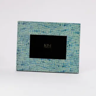 Mosaic Blue | Khung hình sơn mài 10x15 cm để bàn | Khung ảnh đẹp bản 5 cm