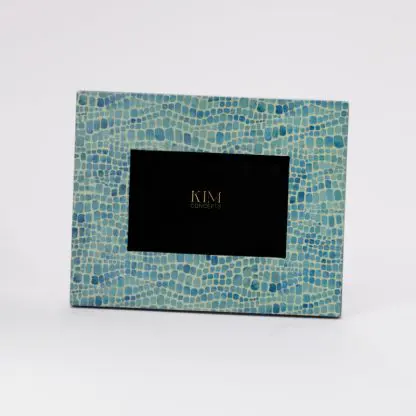 Mosaic Blue | Khung hình sơn mài 10x15 cm để bàn | Khung ảnh đẹp bản 5 cm - Hình ảnh 2