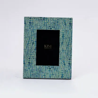 Mosaic Blue | Khung hình sơn mài 10x15 cm để bàn | Khung ảnh đẹp bản 5 cm - Hình ảnh 3