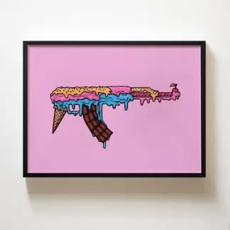 Pink Splash - Tranh pop art hiện đại in canvas treo tường