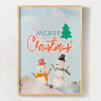 White Snow - Tranh trang trí giáng sinh người tuyết
