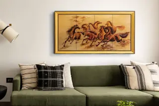Tranh phòng khách sang trọng