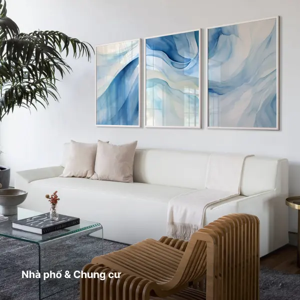 tranh nhà phố chung cu