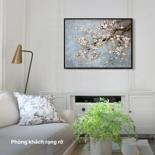 tranh phòng khách rạng rỡ