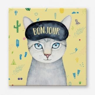 tranh-canvas-treo-truong-meo-Bonjour