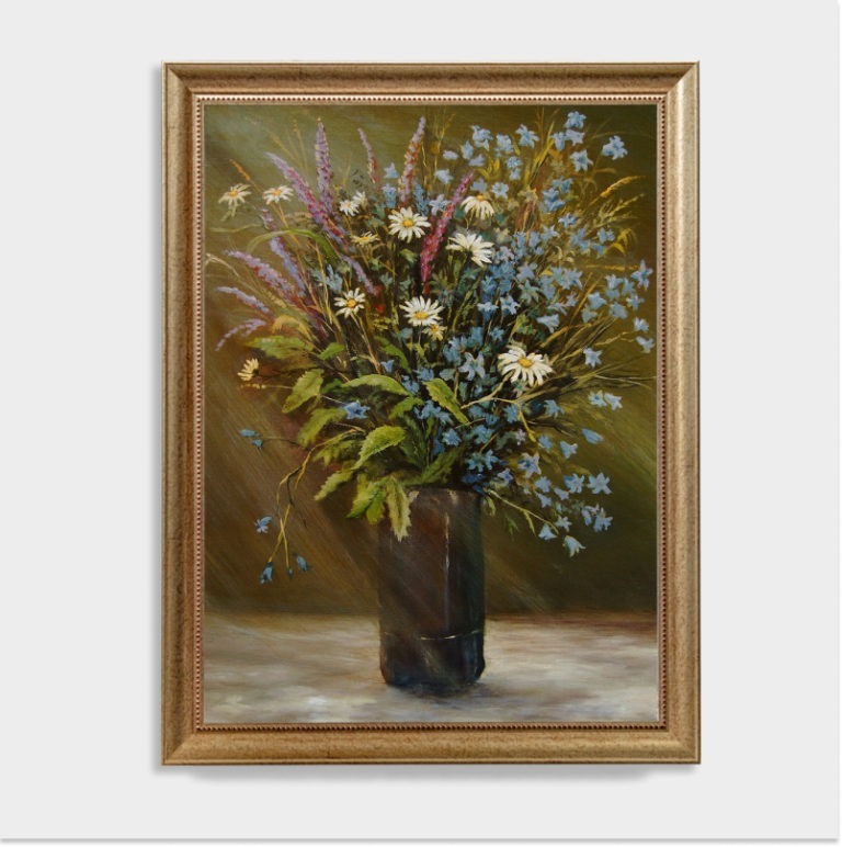 Hoa đón nắng - Tranh canvas treo tường 50 x 70 cm