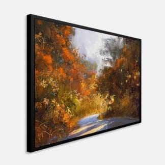 tranh-canvas-treo-tuong-co-khung-con-duong-la-do