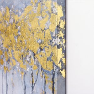 Golden Forest - Tranh sơn dầu trừu tượng dát vàng 60x80