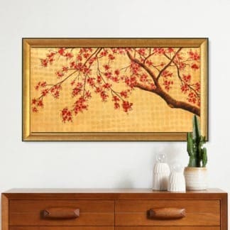 Đào Phú Quý - Tranh sơn mài dát vàng quà tặng - Lý tưởng chọn làm quà tân gia - Quà tặng đối tác nước ngoài