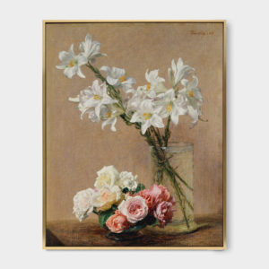 Roses and lilies - Tranh canvas treo tường danh hoạ Henri Fantin–Latour