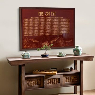 tranh son mai dat vang chu dai bi