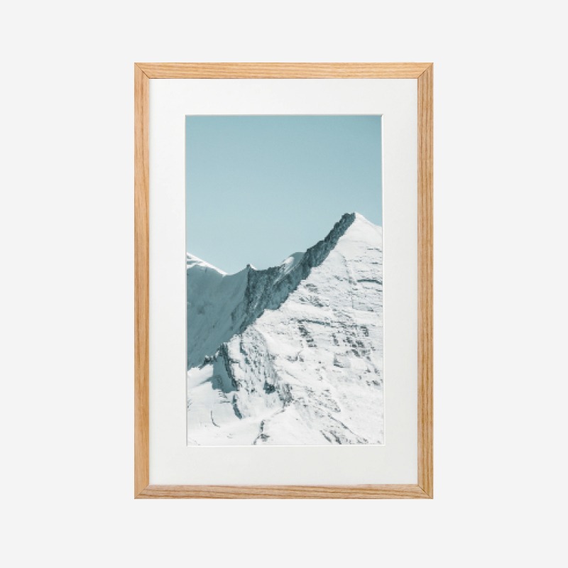 Snow moutain - Tranh khung kính treo tường 21x30cm