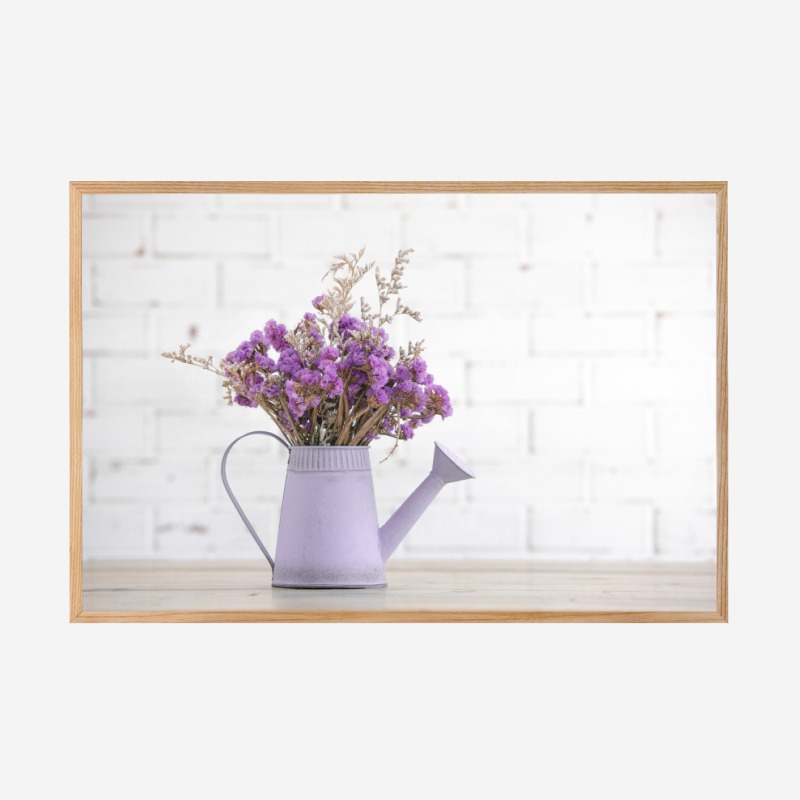 Purple Flowers In A Vase - Tranh khung kính treo tường 40x60cm
