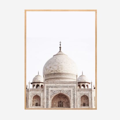 Taj Mahal - Tranh khung kính gỗ sồi treo tường 50x70 cm