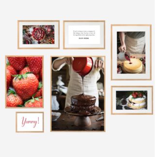 Strawberry Pancake - Tranh khung kính treo tường 21x30cm