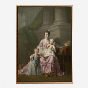 Queen Charlotte (1744 - 1818) with her two Eldest Sons - Tranh canvas treo tường Allan Ramsay