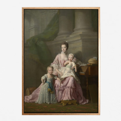 Queen Charlotte (1744-1818) with her two Eldest Sons - Tranh canvas treo tường Allan Ramsay