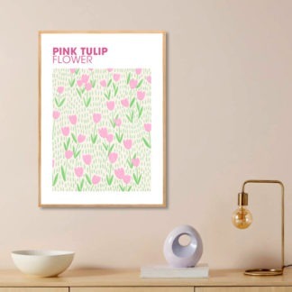 Poster Pink Tulip flower