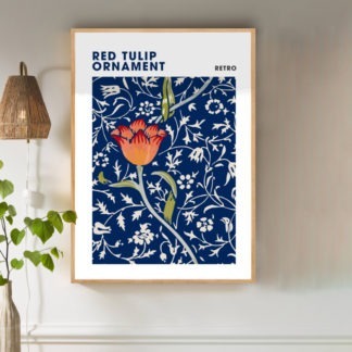 Poster Red Tulip Ornament