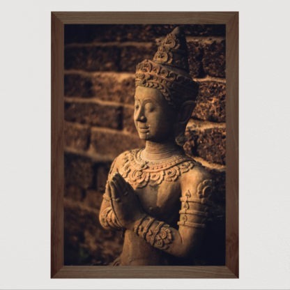 Thai Style Buddha - Tranh in khung kính gỗ sồi