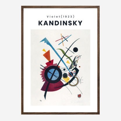 Violet - Tranh khung kính treo tường danh hoạ Wassily Kandinsky 50x70 cm