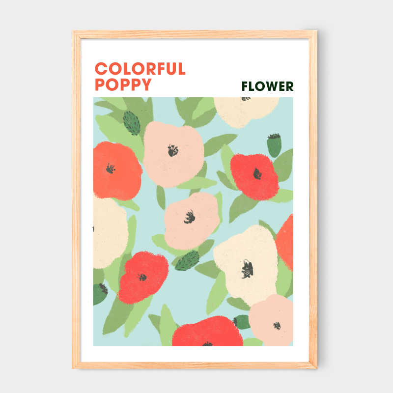Poster Colorful Poppy