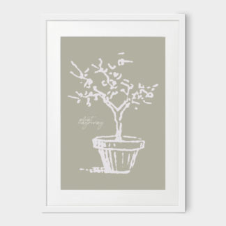 Poster Engraved Plant
