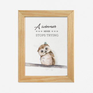Little Owl - Postcard in tên theo yêu cầu