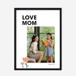 Khung ảnh gia đình Love Mom thiết kế in hình theo yêu cầu