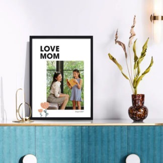 Khung ảnh gia đình Love Mom thiết kế in hình theo yêu cầu