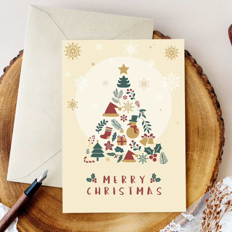Thiệp Giáng Sinh Christmas Tree | Quà Noel | Miahome.Vn