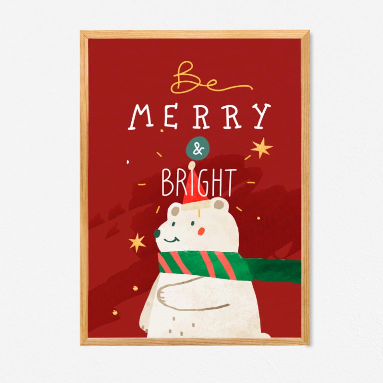 Tranh Noel Be Merry And Bright
