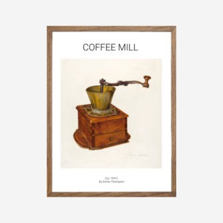 Coffee Mill 3 - Tranh khung kính khung gỗ sồi 30x42 cm
