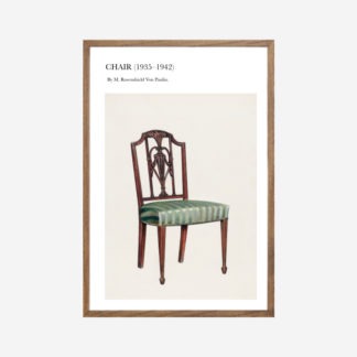 Chair (1935 - 1942) - Tranh khung kính khung gỗ sồi 40x60 cm