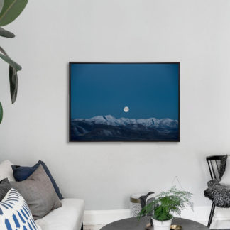 Tranh canvas phong cảnh đêm trăng trên dãy núi hùng vĩ 60x80