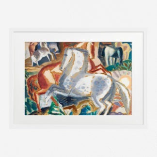 Tranh trừu tượng Đàn ngựa giữa thiên nhiên - Leo Gestel