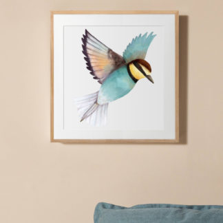 Hummingbird - Tranh vẽ con chim ruồi xanh ngọc