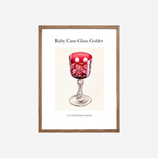 Ruby Case-Glass Goblet (1936) - Tranh khung kính gỗ sồi 30x42cm
