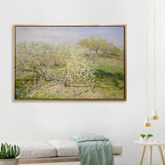 Tranh canvas phong cảnh bức Spring Fruite Tree  - Claude Monet