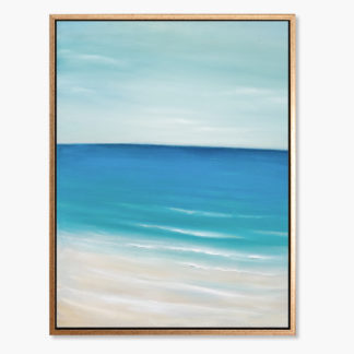 Biển xanh - Tranh sơn dầu phong cảnh biển thanh bình 60x80cm - 29637