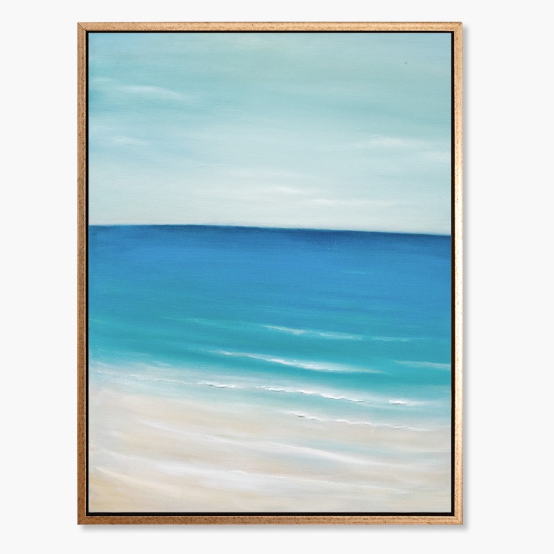 Biển xanh - Tranh sơn dầu phong cảnh biển thanh bình