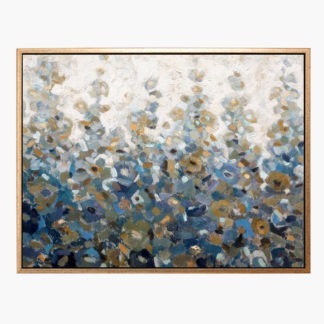 Cánh đồng hoa - Tranh sơn dầu trừu tượng màu xanh - 31455