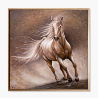 The Horse 2 - Tranh sơn dầu ngựa phi nước đại 100x100cm - 31002