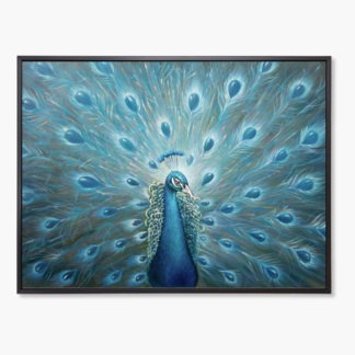 Khổng tước - Tranh sơn dầu treo phòng khách vẽ chim công 100x160cm - 29683