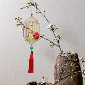 Kim Hoa Đăng vàng - Phụ kiện trang trí Tết, trang trí cây mai, cây đào