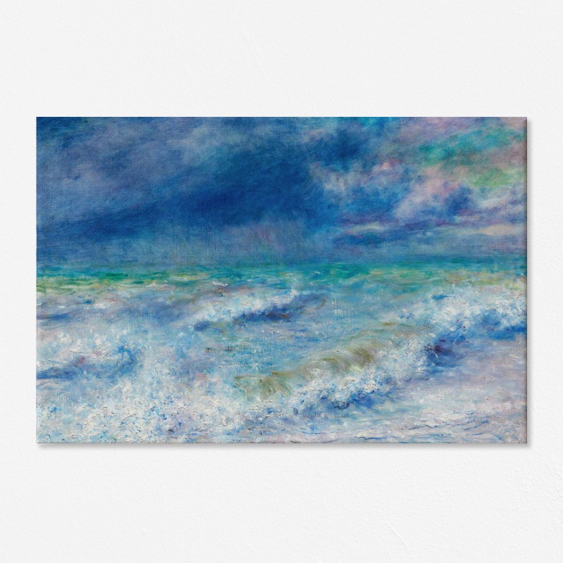 Tranh phong cảnh biển xanh mây trời - Tranh canvas danh họa Pierre Auguste  Renoir